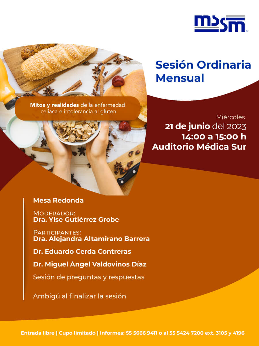 Sesi�n Ordinaria Mensual: Mitos y realidades de la enfermedad celica e intolerancia al gluten